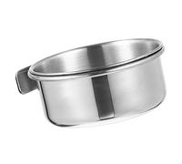 KONTONTY Bol en Acier Inoxydable pour Oiseaux Gamelle De Nourriture pour Perroquets Et Oiseaux Distributeur d'eau Et De Nourriture Accessoire pour Cage d'oiseaux