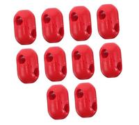 KONTONTY Boucles de Fixation pour Filet d'escalade pour Garçon et Filles, Lot de 10 Pièces en Plastique Rouge, Connecteurs Robustes de Taille Standard, Accessoires pour Aire de Jeux
