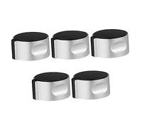 KONTONTY Boutons Marche/arrêt Pour Cuisinière à Gaz Métal Noir Rond Lot De 5 Compatible Poêle Gaz Pour Usage Domestique Et Professionnel