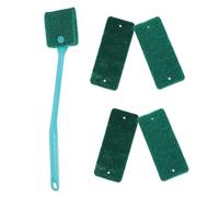 KONTONTY Brosse de Nettoyage pour Aquarium, Brosse à Algues Double Surface à Long Manche, Poignée Antidérapante, ABS, pour Surfaces de Bac à Eau et Aquarium en Verre