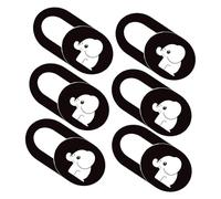 KONTONTY Cache Webcam Blanc Motif Éléphant 6pcs Couverture Confidentialité Flexible Ultra Fine pour Ordinateurs et Tablettes Protection Vie Privée