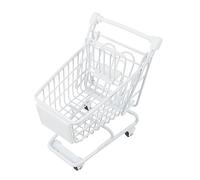 KONTONTY Chariot Miniature Décoratif et Chariot de Courses Miniature pour Accessoires de Bureau et Décoration pour Jeux de Rôle Mini Caddie avec Roues Fonctionnelles