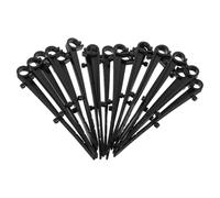 KONTONTY Clips de Fixation en ABS Crochets Droits Installation Discrète pour Gouttière Lot de 20 Noir et Maintien Ferme pour Gouttière pour Grille Gouttière