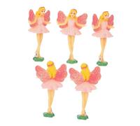 KONTONTY Coffret Musical Poupée Ballet 5Pcs Accessoires Poupée Princesse Figurines Danseuses Jouets pour Filles Décorations Boîte à Musique pour Anniversaire