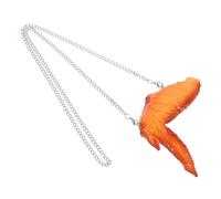 KONTONTY Collier Pendentif Imitation Nourriture Ail De Poulet Frit Unique, Métal Doux, Couleur Orléans, Style Hip-hop, Accessoire Mode Créatif Pour Soirée Et Déguisement