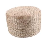 KONTONTY Coussin de Siège Paille Tissée Coussin de Sol Rétro Fait Main Mat de Yoga Arrondi pour Garçon Fille et Décoration Intérieur pour Maison et Extérieur de Diamètre Épaisseur