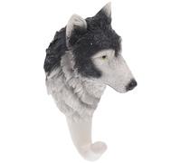 KONTONTY Crochet Mural Support Mural Robuste et Gain de Place Décoratif Unique Simple Wolf en Résine pour Manteaux et Clés pour Intérieur et Entrée