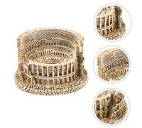 KONTONTY Décoration Monument Antique en Résine Miniature Jaune Clair, Lot De 2 Ornements en Résine Résistante, Décoration D'intérieur pour Bonsaï Et Jardinage