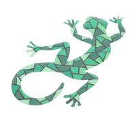 KONTONTY Décoration Murale En Mosaïque De Fer Gecko Décoration Murale Pour La Maison Gecko Ornement Unique Lézard Surprise