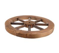 KONTONTY Décoration Murale Roue De Chariot En Bois Vintage Pour Jardin Et Maison, Diamètre 35 Cm, à Suspendre Murale Rustique, Style Aléatoire, Décoration Extérieure Originale