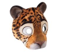 KONTONTY Demi-masque Léopard Réaliste Eva Pour Halloween Carnaval Et Fêtes Costumées Avec Sangle Élastique Adaptée Plupart Des Adultes