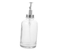 KONTONTY Distributeur de Sirop Verre Transparent avec Pompe Argentée Flacon pour Confiture et Condiments Réservoir Compact et Impuretés Accessoire Cuisine Pratique