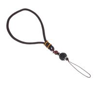 KONTONTY Dragonne pour Téléphone Portable Noire en Corde Fine Breloque Bodhi, Confortable et Délicate, comme Bracelet Suspendu Élégant et Créatif