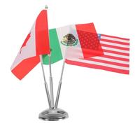 KONTONTY Drapeau De Table Américain Drapeau De Bureau Bannière De Bureau Canadien des États-Unis Et du Mexique pour La Décoration De