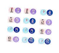 KONTONTY Ensemble d'autocollants pour Photos de Jalon décalcomanies pour bébé Enregistrement mensuel des jalonnages sans sans Odeur pour garçons et Filles