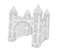 KONTONTY Ensemble Puzzle 3D Château en Carton à Colorier DIY, Créatif à Dessiner pour Garçon et Filles, Modèle Puzzle Papier Sécurisé sans Odeur, Activité Ludique Manuelle pour Chambre