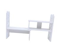 KONTONTY Étagère de Bureau Petite Bibliothèque Blanche pour Rangement et Décoration de Bureau Support de Stockage Polyvalent pour Documents et Accessoires