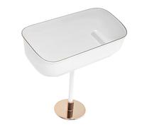 KONTONTY Étagère Murale Multifonction pour Éponge et Torchon Panier Vidange Cuisine Support de Drainage et Pratique Organiseur de Plan de Travail Plastique Blanc