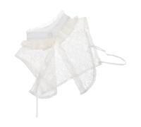 KONTONTY Faux Dentelle Blanche Amovible Demi Chemise et Confortable pour Femme Accessoire Chic pour Blouses Pulls et Robes Mode