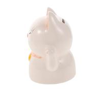 KONTONTY Figurine De Noël pour Enfants Sculpture Traditionnelle Japonaise en Forme De Chaton avec Support en Porcelaine Et Céramique Ondulée Petite Tirelire Kawaii pour