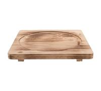 KONTONTY Fireproof BBQ Stove Mat Wood Base Heat Insulation Pad for Outdoor Camping Fire Pit and Cast Iron Hot Pots