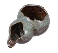 KONTONTY Fontaine Jarre Céramique avec Cascade Circulante Spitter pour Bassin et Aquarium Décor Élégant pour Jardin et Intérieur Installation Facile Pot Terre Cuite Moyen