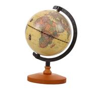 KONTONTY Globe Décoratif Vintage avec Socle Bois Globe Anglais Éducatif pour Bureau et Salon Outil Apprentissage Géographie Élégant et Cadeau Unique