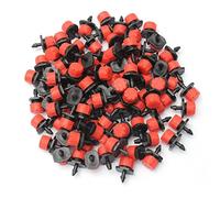 KONTONTY Goutteurs d'eau Réglables pour Micro-Irrigation 100pcs Émetteurs pour Jardinage Arrosage Ajustable Compatible Tubes De 4 Mm/7 Mm Système D'arrosage Pratique pour Plantes