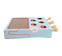 KONTONTY Griffer Interactif pour Chat D'intérieur, Chasse Taupe | Bois ABS Papier Ondulé, Base Stable et Structure Solide, pour Chatons, Entraînement Intérieur