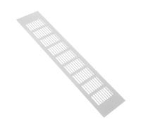 KONTONTY Grille De Ventilation Décorative En Aluminium Rectangulaire 80 X 400 Mm Argentée Pour Armoire À Chaussures