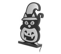 KONTONTY Halloween Pumpkin Neon Light USB Plug Soft Glow Table Lamp With Base For Indoor Halloween Party And Decoration