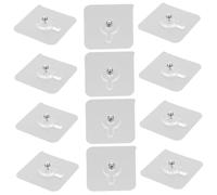 KONTONTY Hameçons sans trace 12PCS Kit de suspension de tableaux en acrylique pour murs solides et murs en ciment, installation sans perçage pour cadres photo et parapluies