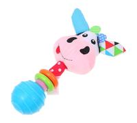 KONTONTY Hochet Animal pour Garçon Fille Sensoriel Mignon Forme de Vache pour Éveil des Garçon Fille Sécurisé et pour Développement Psychologique des Tout Petits