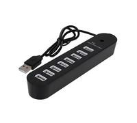 KONTONTY Hub USB Ports Noir Adaptateur Multi-connecteurs pour Pc Et Tablette Transfert Rapide Et Compact pour Bureau Et Voyage