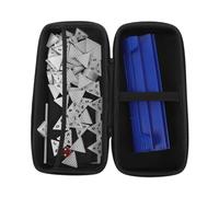 KONTONTY Jeu de Dominos Triangulaires Portable Set de Dominos Triangle Résistant avec Mallette de Voyage et Accessoires Jeu Familial de Stratégie pour Parties Voyages et Rassemblements