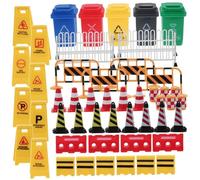 KONTONTY Jouets Mini Panneaux de Signalisation Routière pour Garçon Fille Jeu Educatif de Sécurité Routière et Portable Apprentissage Circulation pour Tout Petits et Écoles