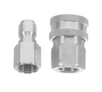 KONTONTY Kit Adaptateurs pour Nettoyeur Haute Pression Acier Inoxydable Raccords Express Mâle et Femelle Filetage Interne Durables et Compatibles pour Usage Professionnel