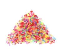 KONTONTY Kit De 2000 Élastiques En Plastique Pour Bracelets Comprenant Des Clips Pour Élastiques Et Accessoires Pour Métier À Tisser