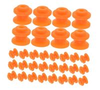 KONTONTY Kit De 50 Poulies De Courroie Miniature en Plastique Orange pour Garçon Et Filles, Modèle Petit, Transmission Fluide, Apprentissage Mécanique, Construction De Maquettes Éducatives