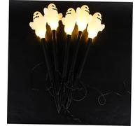 KONTONTY Lampe à LED Halloween Étanche Lot de Lampes Blanches pour Extérieure Décoration Jardin Pelouse et Terrasse
