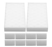 KONTONTY Lot de 10 Brosses Dépoussiérantes en Éponge Noire pour Disques Vinyles, 10x6x2 Cm Compressés, Nettoyage Professionnel Antirayures pour Platine Vinyle Vintage