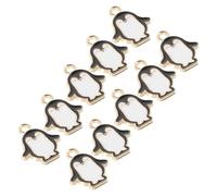 KONTONTY Lot De 10 Pendentifs En Alliage En Forme De Pingouin Pour La Fabrication De Bijoux