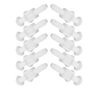 KONTONTY Lot de 10 Vis Universelles pour Couvercle de Siège de Toilette en Plastique Blanc Antidérapant Résistant à L'usure pour Rénovation Salle de Bain Maison