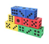 KONTONTY Lot de 12 dés en Mousse pour Enfants : Cubes à Points numériques Multicolores pour la Construction d'un Jeu de mathématiques en Classe - Dés de Jeu de 3,7 cm