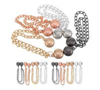 KONTONTY Lot De 12 Pinces À Vêtements Avec Boutons En Chaîne Pinces À Chemise Pour Femmes À Châle En Métal Boucle À Ourlet Magnétiques Pour Chemise À