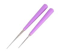 KONTONTY Lot de 2 alésoirs à trous pour perles aiguille ouvre-trou perceuse perforateur outils de bricolage pour perles alésoir à perles violettes et ouvre-trou pour la fabrication de bijoux