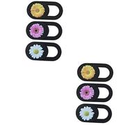 KONTONTY Lot de 2 Caches Coulissants pour Objectif de Téléphone Portable Motif Floral pour Appareil Photo Webcam de La Vie Privée 3 Pièces