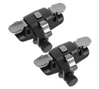 KONTONTY Lot de 2 Déclencheurs de Jeu Mobiles en Alliage Métallique Noir Modèle Tri-Direction Manettes de Jeu Mobiles Ergonomiques Compatibles Smartphone Haute Précision pour Gaming