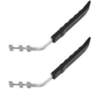 KONTONTY Lot de 2 Lève-Grilles en Acier Inoxydable Résistants à la Chaleur Outil de Levage pour Barbecue au Charbon de Bois Accessoires de Camping Pratiques Cuisine en Extérieur Poignée