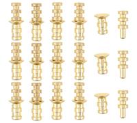 KONTONTY Lot De 24 Broches De Fixation Pour Bureau Étagère Meuble Table Présentoir Chevilles Métalliques Pour Étagères Manchons De Boulons Chevilles Dorées